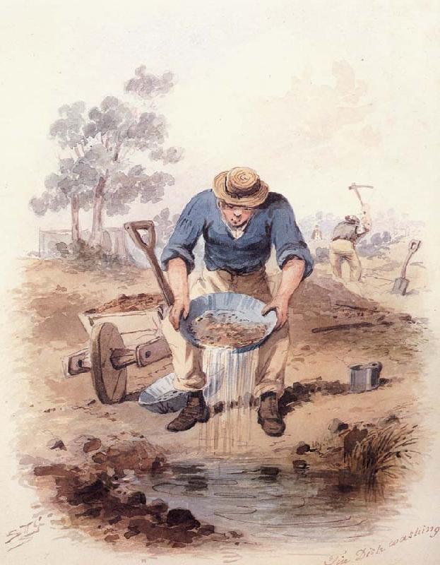 Samuel Thomas Gill Tin Dish washing France oil painting art